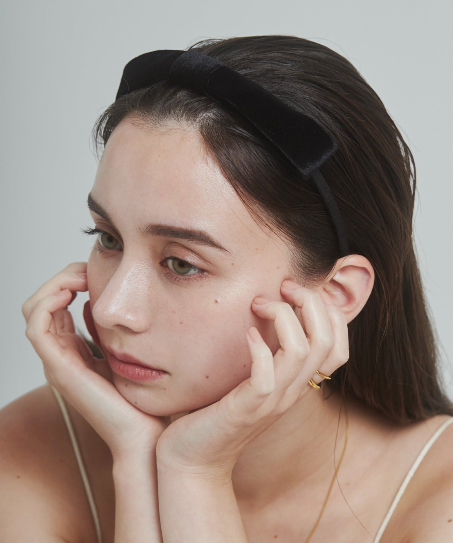 ciite' シーテ ヘアアクセサリー シルキーベロア カチューシャ ブラック FREE