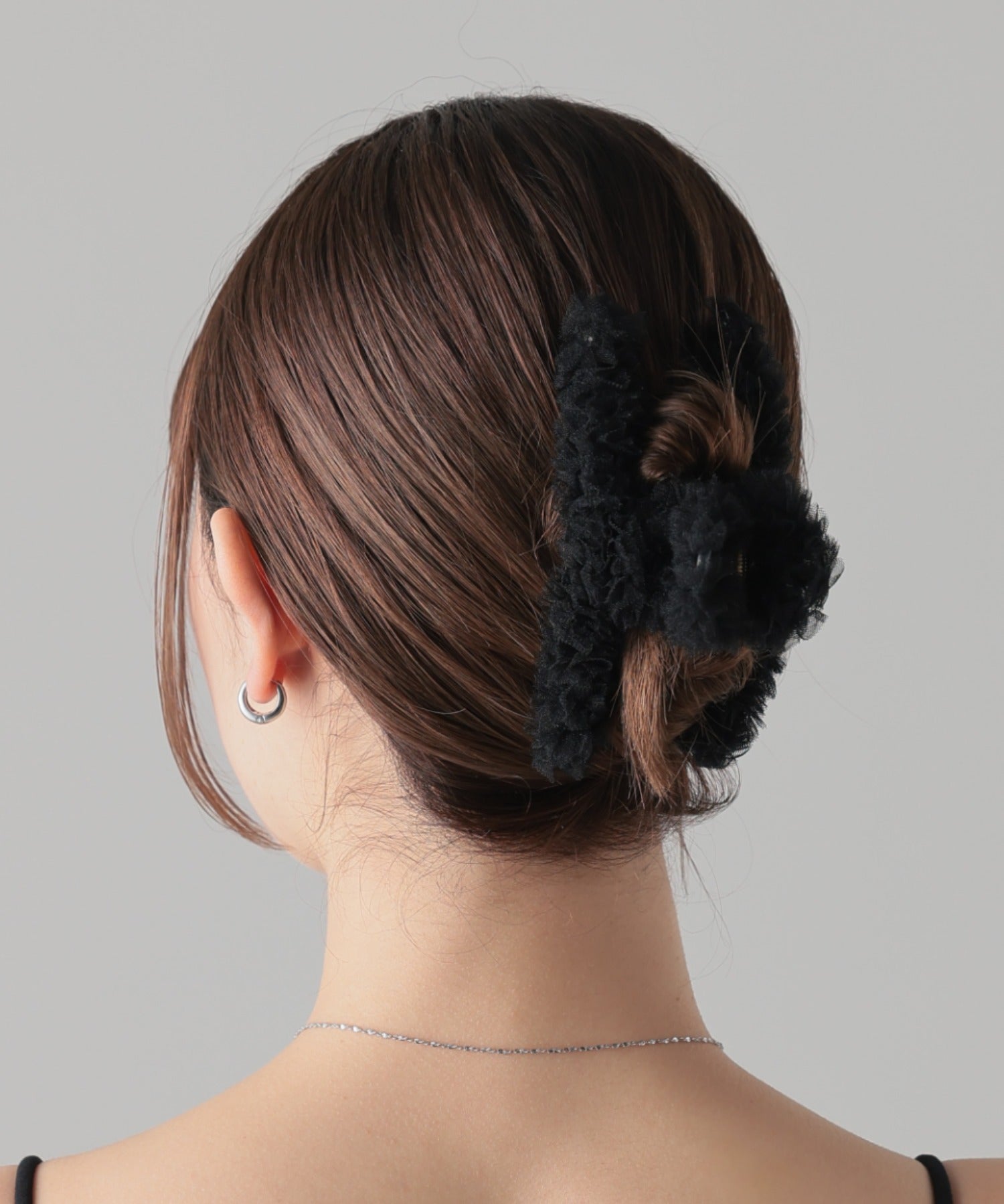 ciite' シーテ バレッタ/ヘアクリップ シフォンビック ヘアクリップ ブラック FREE