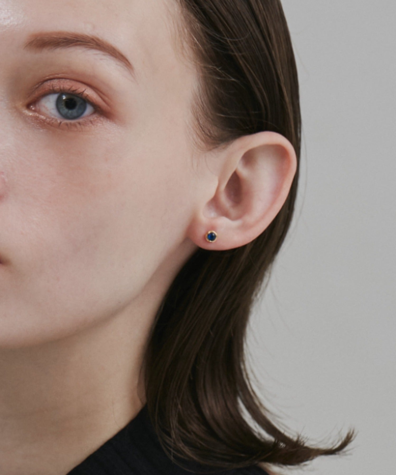 ciite' シーテ ピアス（両耳用） 【 金属アレルギー対応 】 シンプルカラービジュー ピアス サージカルステンレス (両耳用) ブルー FREE