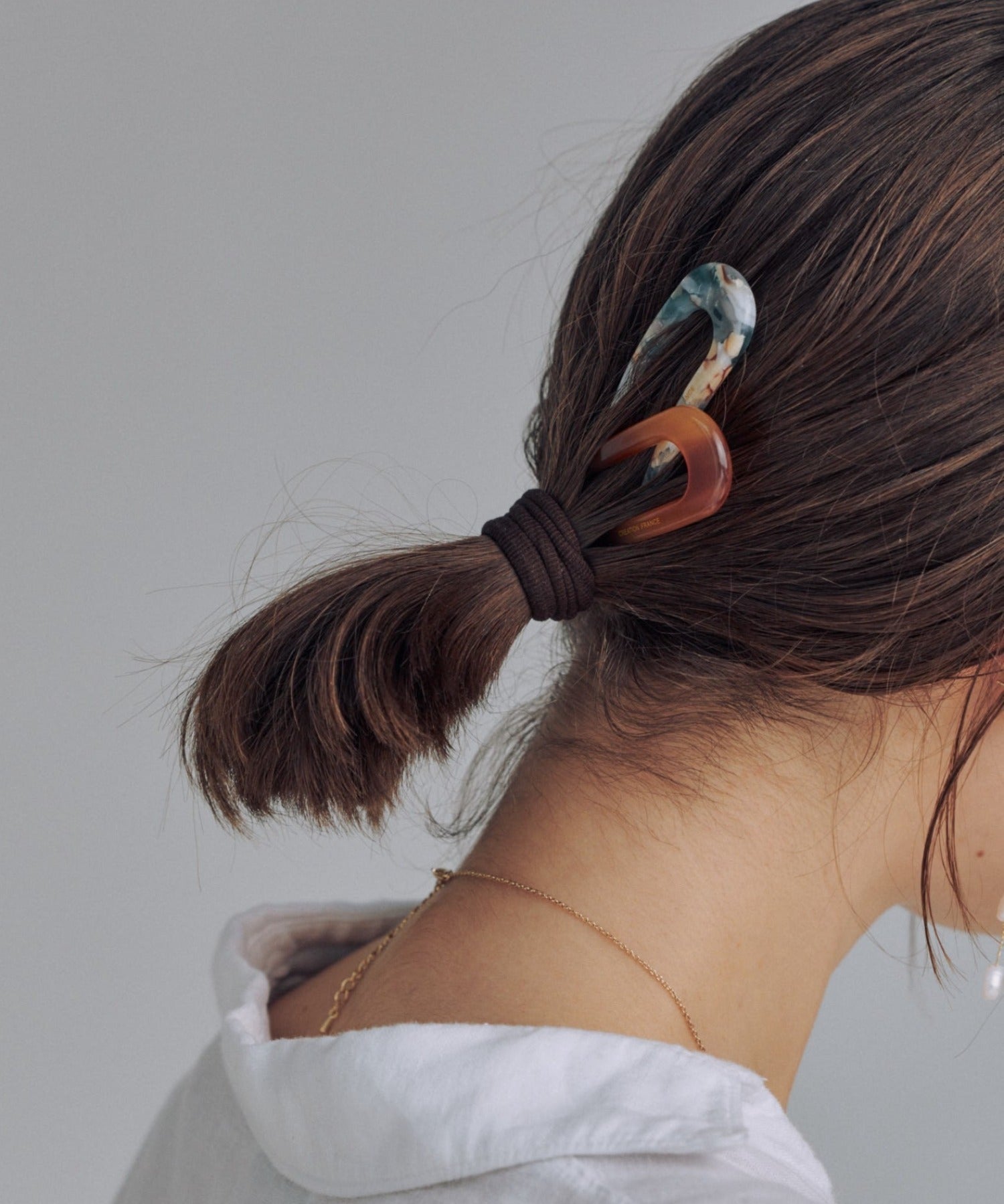ciite' シーテ その他ヘアアクセサリー マーブルクリアかんざし ブルー FREE