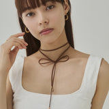 ciite' シーテ チョーカー シンプルコードチョーカー ブラウン FREE
