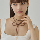 ciite' シーテ チョーカー シンプルコードチョーカー ブラウン FREE