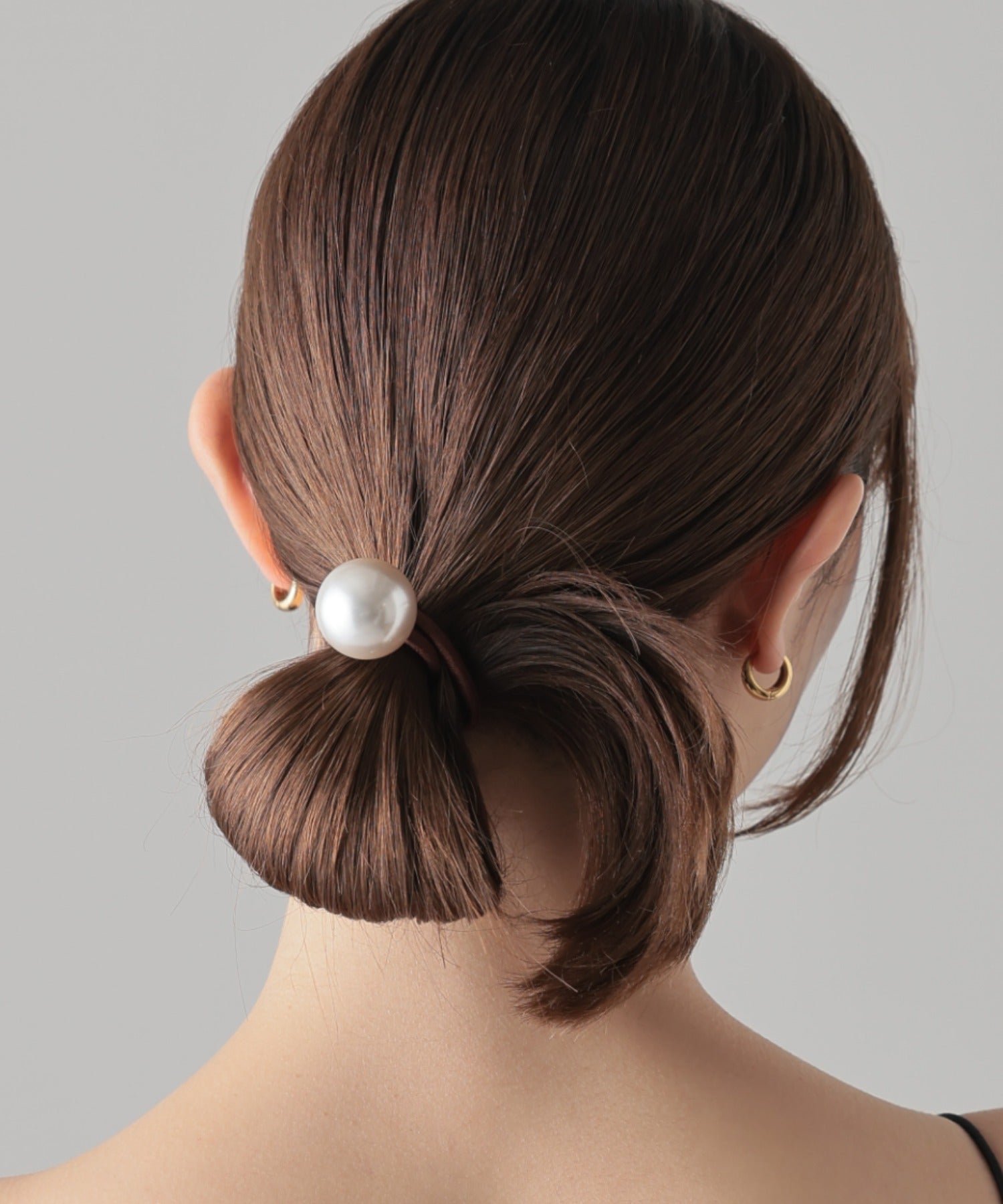 ciite' シーテ ヘアゴム 【4色展開】 ビッグパール ヘアゴム ブラウン FREE