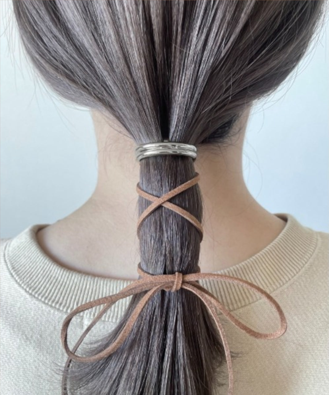 ciite' シーテ ヘアアクセサリー グルグルヘアフックスエードリボン ブラウン系その他 FREE