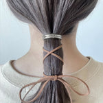 ciite' シーテ ヘアアクセサリー グルグルヘアフックスエードリボン ブラウン系その他 FREE