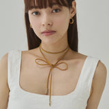 ciite' シーテ チョーカー シンプルコードチョーカー キャメル FREE