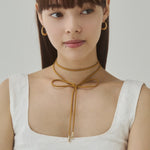 ciite' シーテ チョーカー シンプルコードチョーカー キャメル FREE