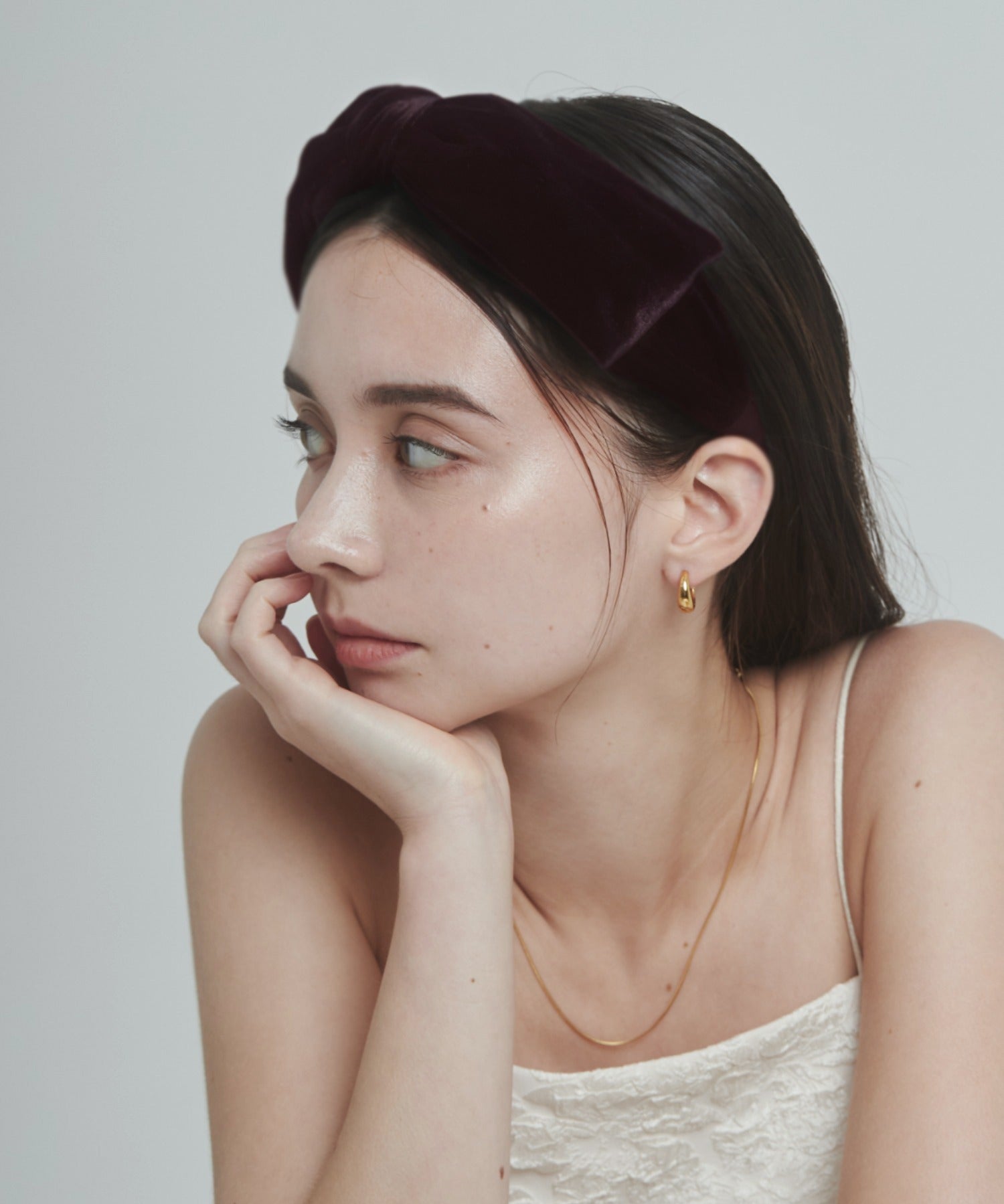 ciite' シーテ ヘアアクセサリー フレンチベロア カチューシャ ダークブラウン FREE