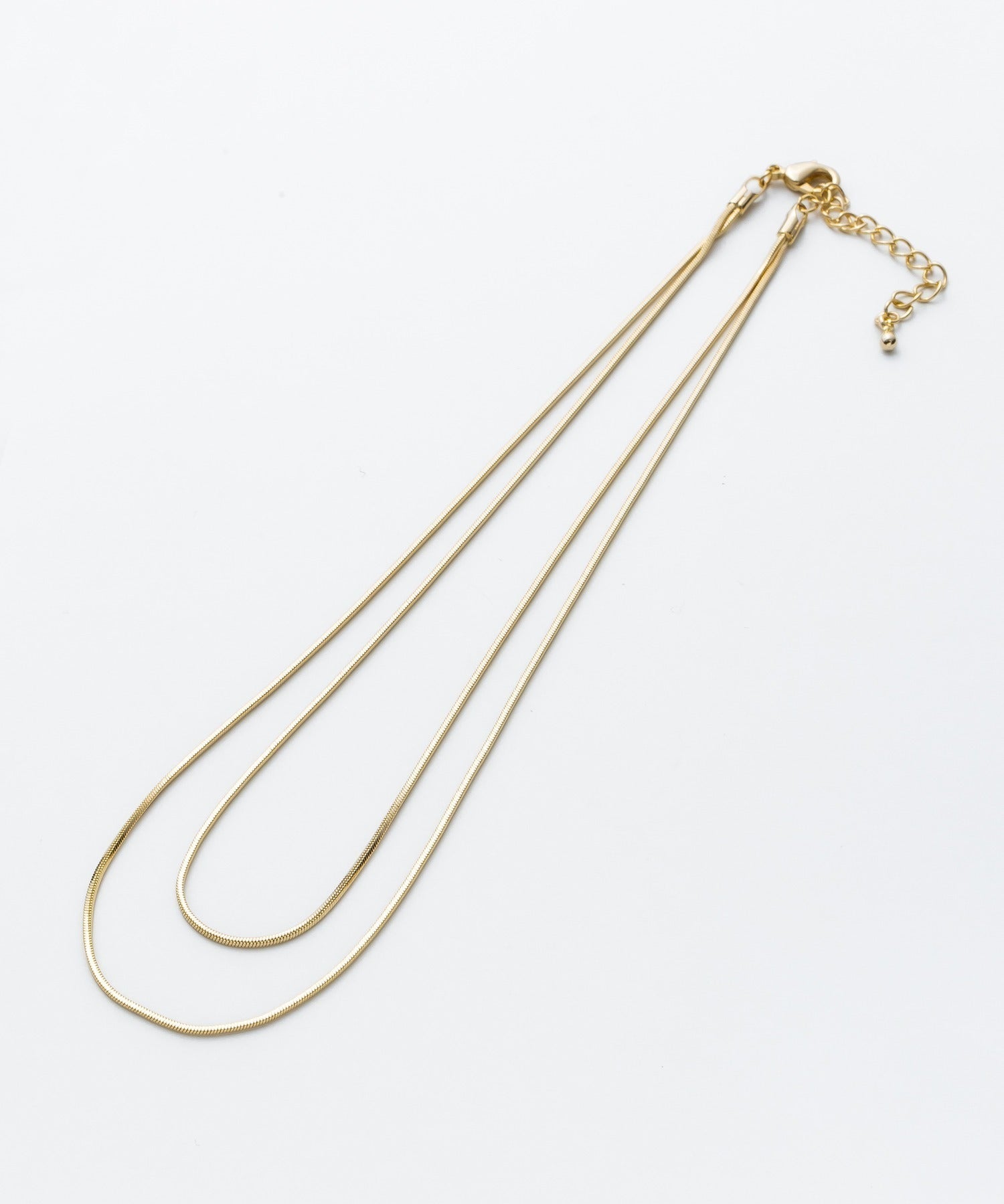 ciite' シーテ ネックレス simple double snake necklace / シンプル2連スネークネックレス（ステンレスver.） ゴールド FREE