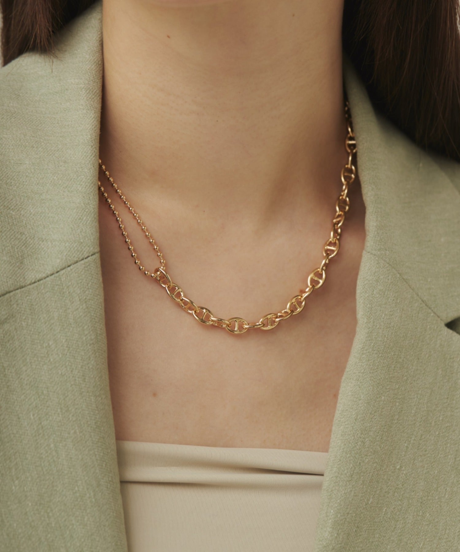 ciite' シーテ ネックレス anchor chain necklace / アンカー チェーン ネックレス ゴールド FREE