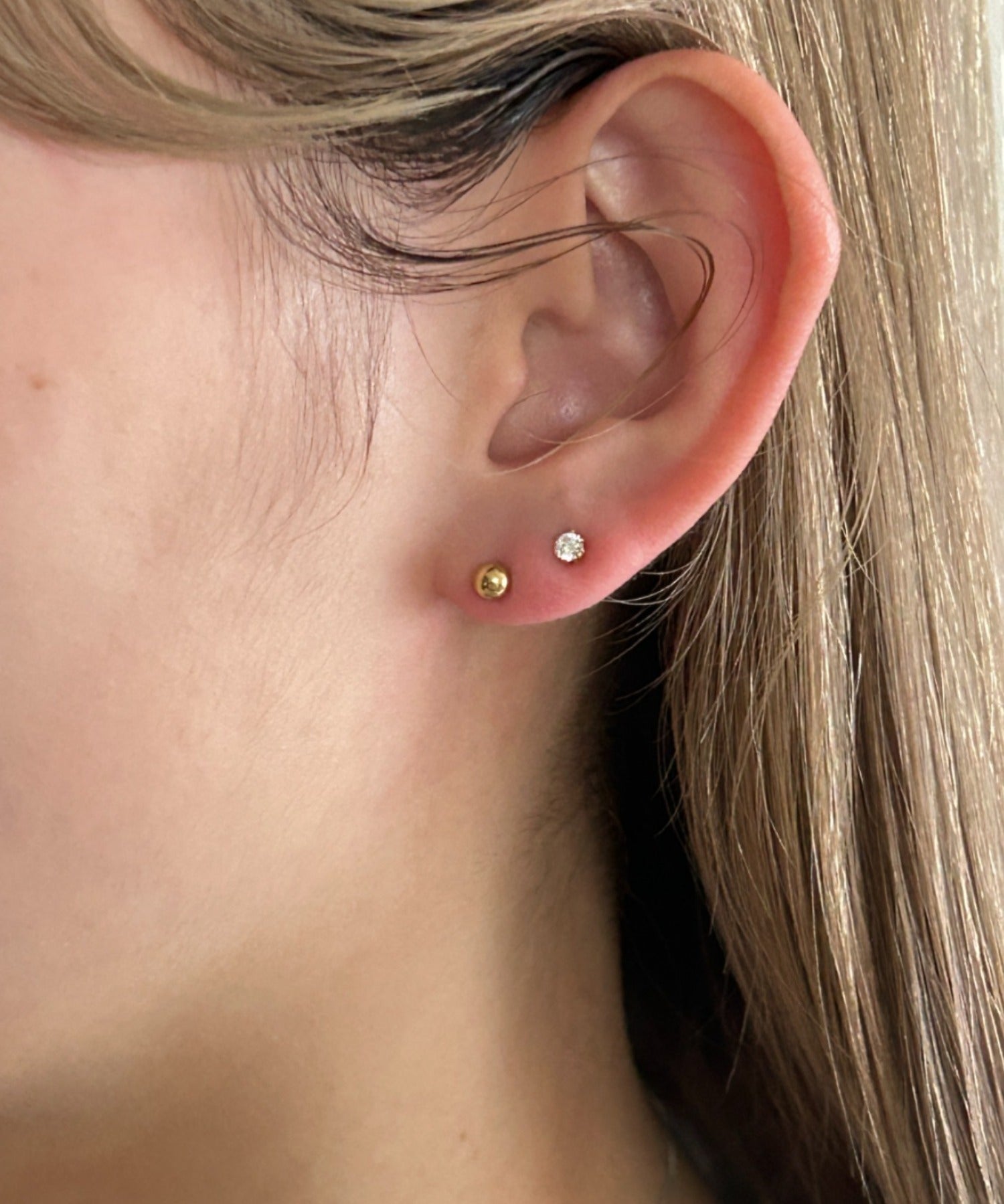 ciite' シーテ ピアス（両耳用） 【 金属アレルギー対応 】 ボール セットピアス 2個セット サージカルステンレス ゴールド FREE