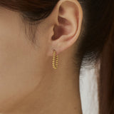 ciite' シーテ ピアス（両耳用） 【 金属アレルギー対応 】ボールモチーフ オーバルフープピアス サージカルステンレス（両耳用） ゴールド FREE