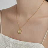 ciite' シーテ ネックレス 【 金属アレルギー対応 】 ビジューコインネックレス サージカルステンレス ゴールド FREE