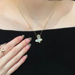 ciite' シーテ ネックレス 【 金属アレルギー対応 】 shell butterfly necklace サージカルステンレス 316L ゴールド FREE