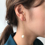 ciite' シーテ ピアス（両耳用） ゴールドチェーン × パールピアス (両耳用) ゴールド FREE