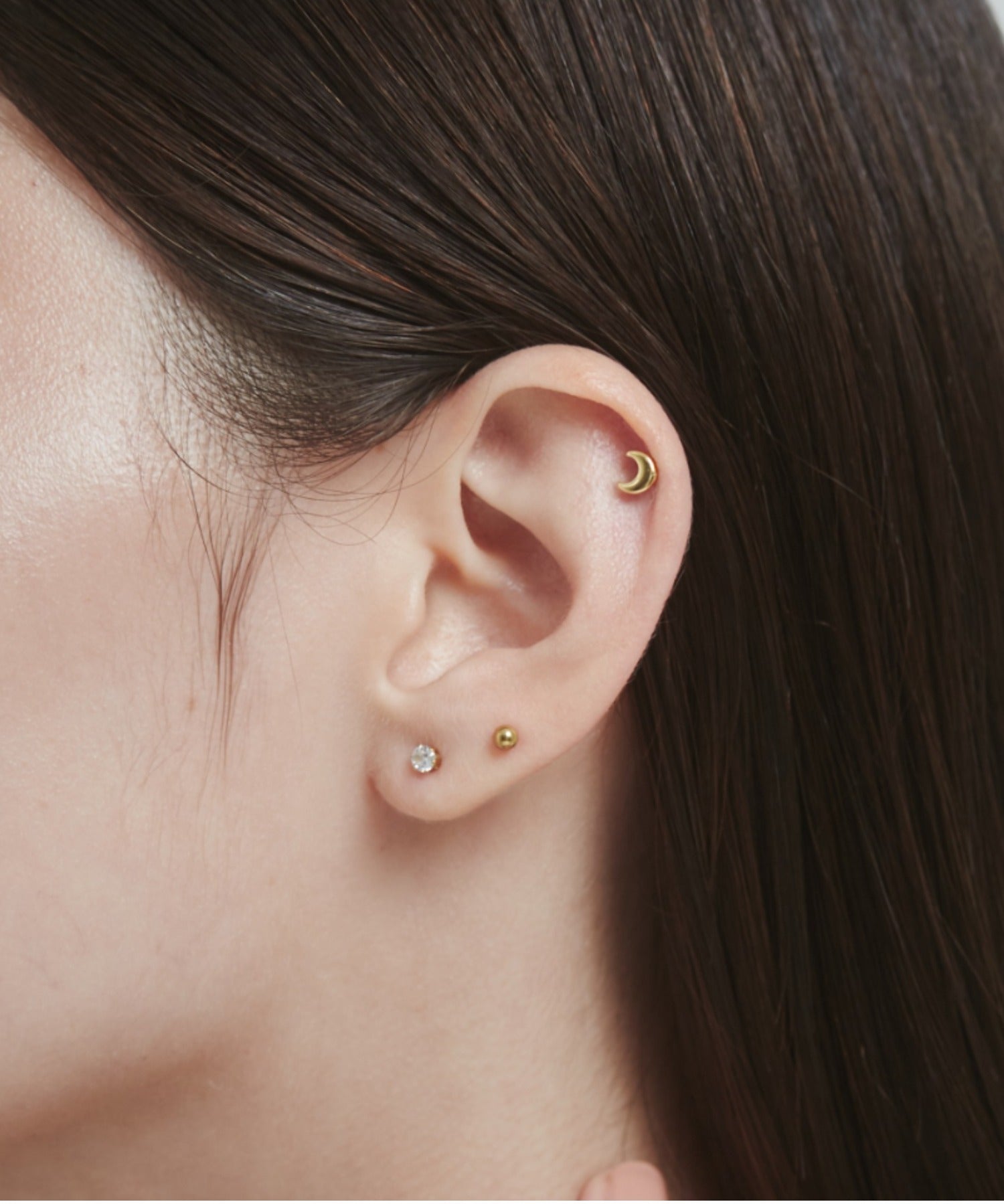 ciite' シーテ ピアス（両耳用） 【 金属アレルギー対応 】 3set pierce / ピアス3セット サージカルステンレス 316L (両耳用) ゴールド FREE