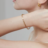 ciite' シーテ ブレスレット 【 金属アレルギー対応 】 シンプルチェーンブレスレット サージカルステンレス ゴールド FREE