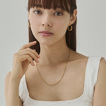 ciite' シーテ ネックレス 【 金属アレルギー対応 】グリッターチェーンネックレス サージカルステンレス ゴールド FREE