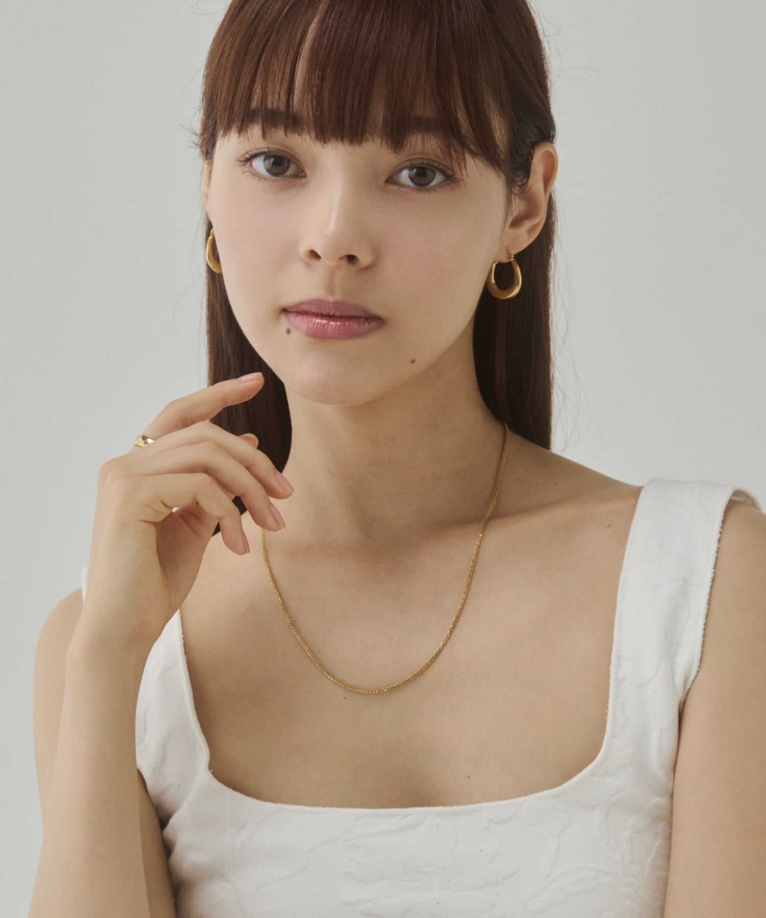 ciite' シーテ ネックレス 【 金属アレルギー対応 】グリッターチェーンネックレス サージカルステンレス ゴールド FREE