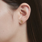 ciite' シーテ ピアス（両耳用） 【 金属アレルギー対応 】 シンプルクロスピアス サージカルステンレス 316L (両耳用) ゴールド FREE