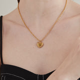 ciite' シーテ ネックレス 【 金属アレルギー対応 】 ハートネックレス サージカルステンレス ゴールド FREE