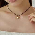 ciite' シーテ ネックレス メタルハートトップ コードチョーカー / ネックレス ゴールド FREE