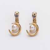 ムーンパールイヤリング (両耳用)