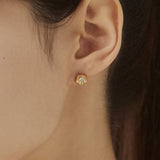 ciite' シーテ ピアス（両耳用） 【 金属アレルギー対応 】フラワービジュー ミニピアス サージカルステンレス（両耳用） ゴールド FREE