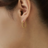 ciite' シーテ ピアス（両耳用） 【 金属アレルギー対応 】ボールモチーフ フープピアス サージカルステンレス（両耳用） ゴールド FREE