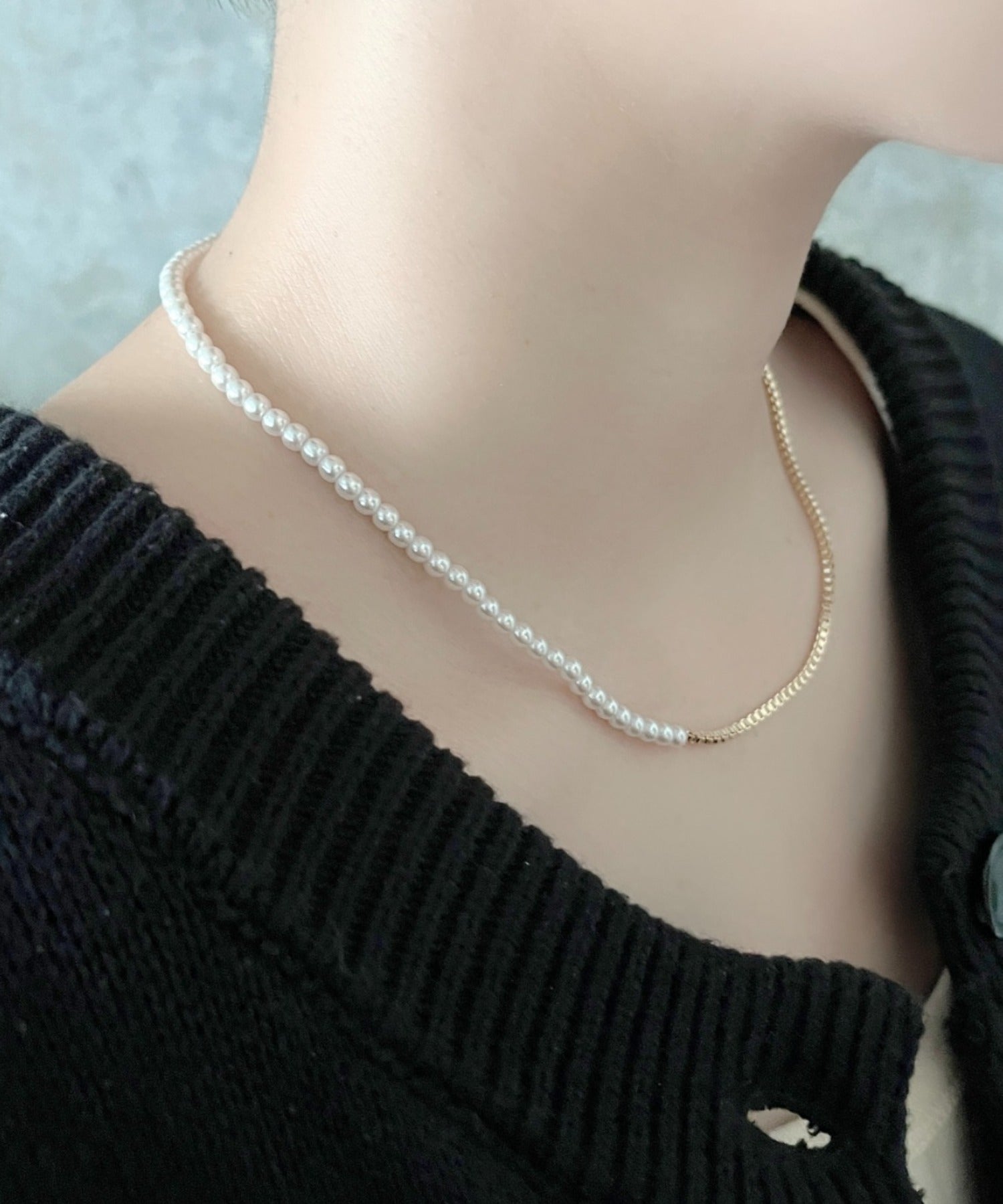 ciite' シーテ ネックレス pearl chain necklace / パール チェーン ネックレス ゴールド FREE