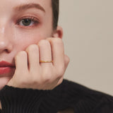 ciite' シーテ リング 【 金属アレルギー対応 】 デザインビジューリング サージカルステンレス ゴールド FREE