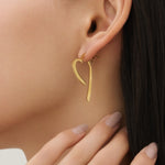 ciite' シーテ ピアス（両耳用） 【 金属アレルギー対応 】 スリングハート リンクピアス サージカルステンレス ゴールド FREE