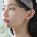 ciite' シーテ ピアス（両耳用） 【 金属アレルギー対応 】 フラワーモチーフピアス サージカルステンレス (両耳用) ゴールド FREE