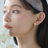 ciite' シーテ ピアス（両耳用） 【 金属アレルギー対応 】 フラワーモチーフピアス サージカルステンレス (両耳用) ゴールド FREE