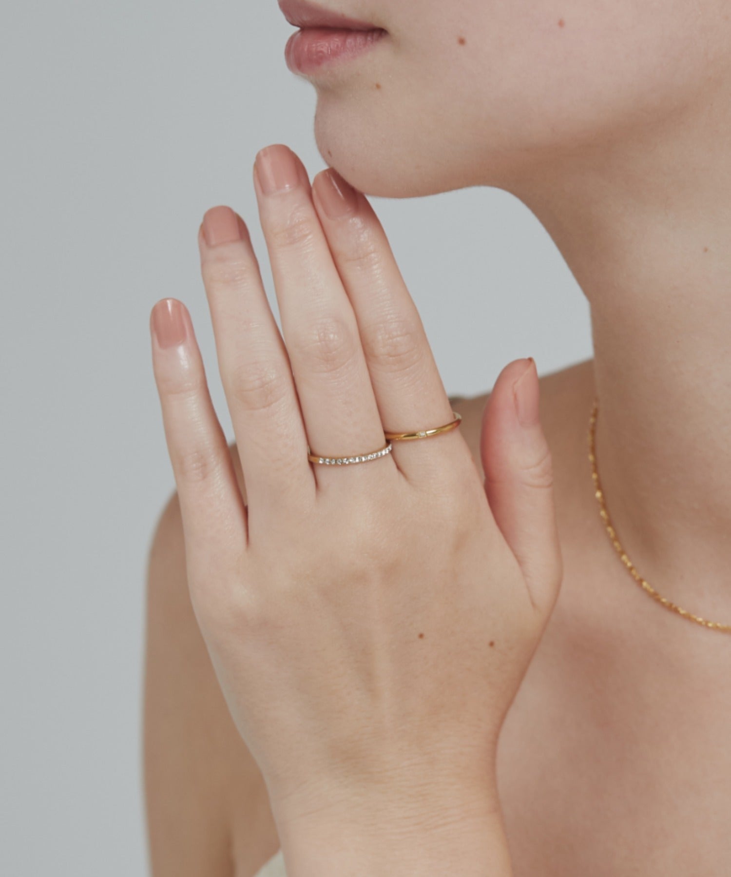 ciite' シーテ リング 【 金属アレルギー対応 】2set ring / ビューリンク2個セット サージカルステンレス ゴールド