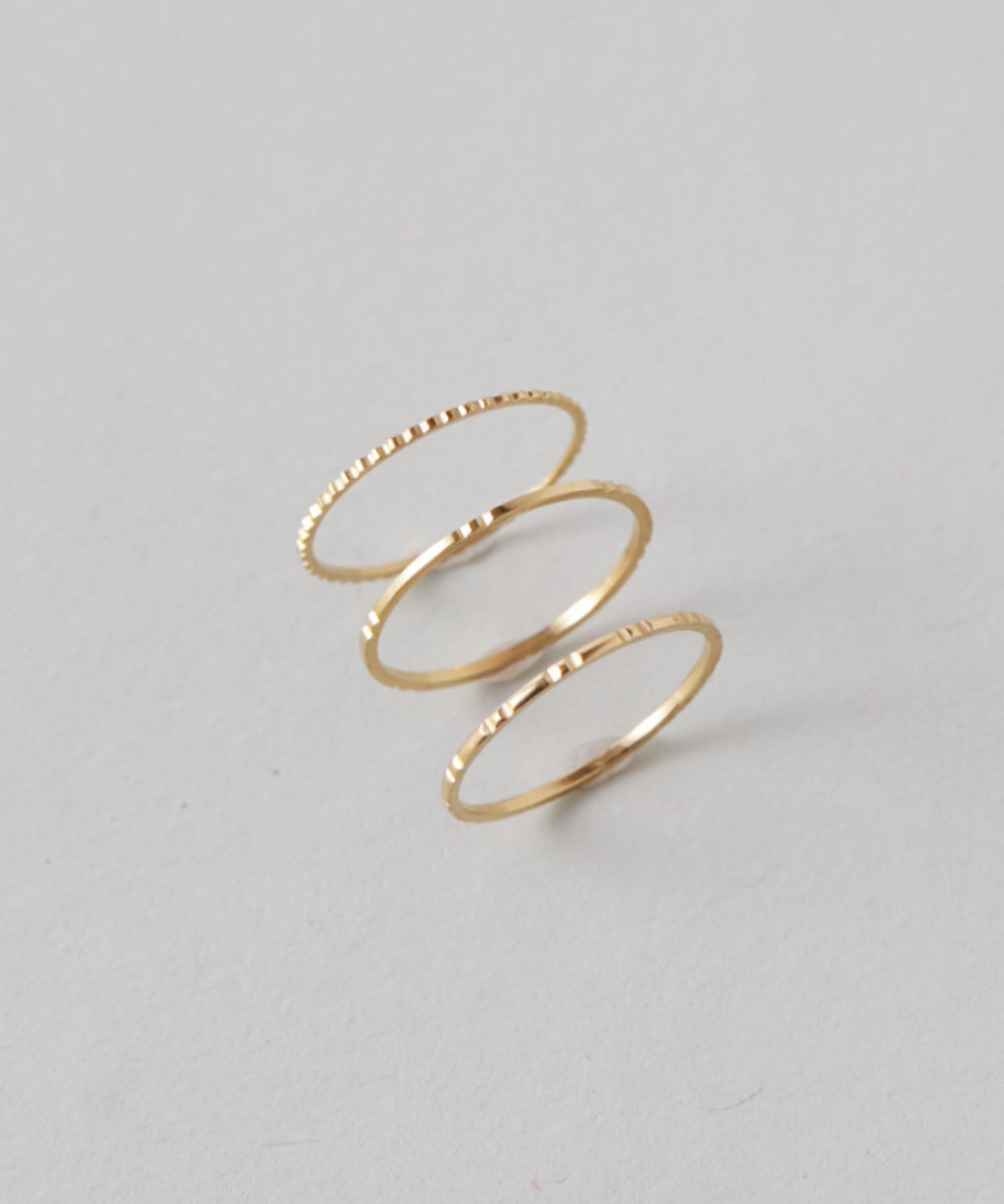 ciite' シーテ リング 【 金属アレルギー対応 】3set ring / リング 3セット サージカルステンレス ゴールド