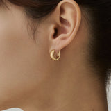 ciite' シーテ ピアス（両耳用） 【 金属アレルギー対応 】シンプルフープピアス サージカルステンレス（両耳用） ゴールド FREE