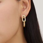 ciite' シーテ ピアス（両耳用） 【 金属アレルギー対応 】 オーバルピアス サージカルステンレス (両耳用) ゴールド FREE