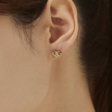 ciite' シーテ ピアス（両耳用） 【 金属アレルギー対応 】ミニビジューバタフライピアス サージカルステンレス（両耳用） ゴールド FREE