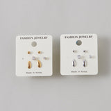 ciite' シーテ ピアス（両耳用） 【 金属アレルギー対応 】 3set pierce / ピアス3セット サージカルステンレス 316L (両耳用) ゴールド FREE