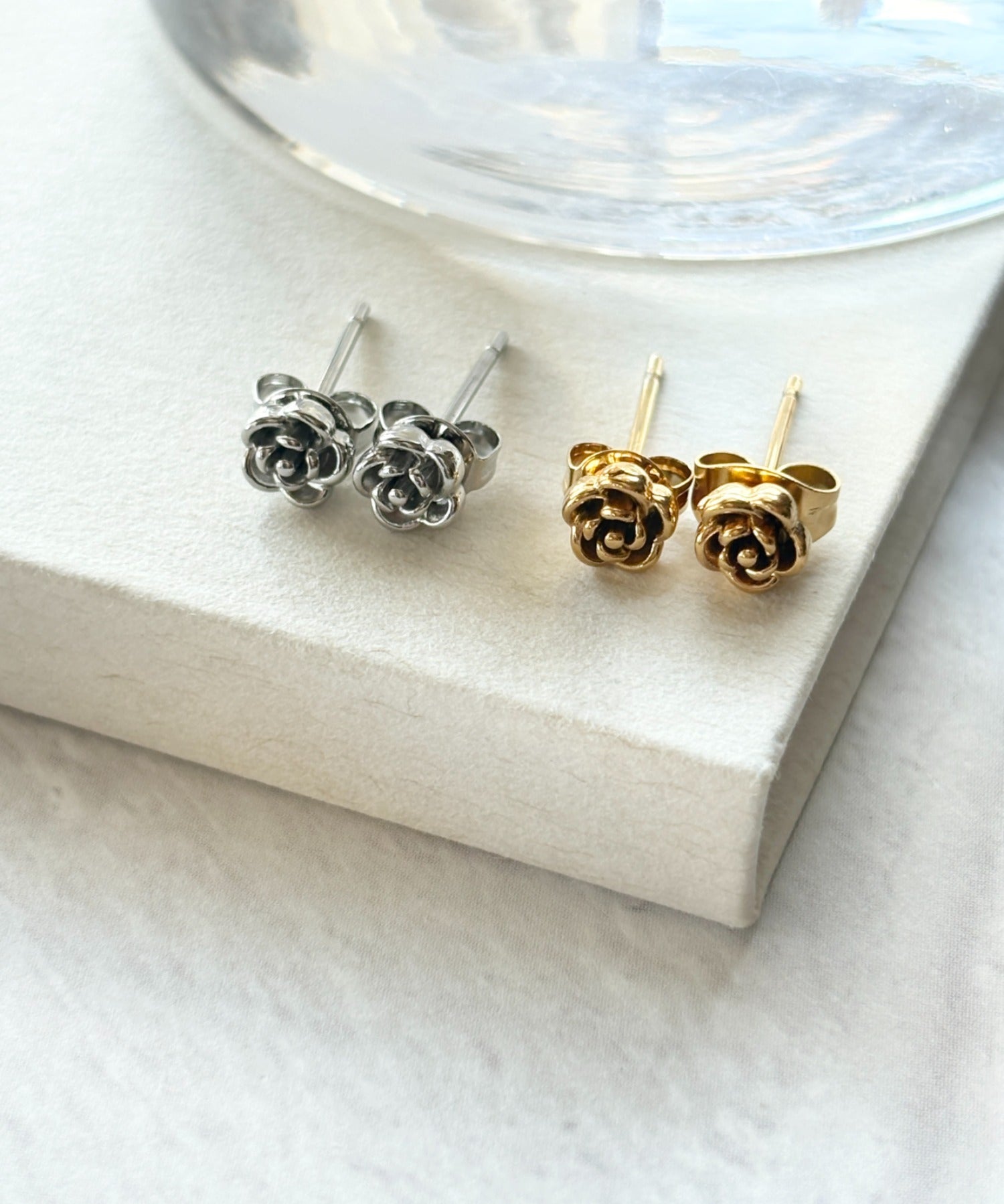 ciite' シーテ ピアス（両耳用） 【 金属アレルギー対応 】ミニローズ ピアス サージカルステンレス（両耳用）