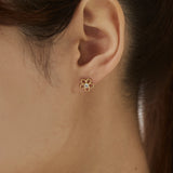 ciite' シーテ ピアス（両耳用） 【 金属アレルギー対応 】ミニフラワービジューピアス サージカルステンレス（両耳用） ゴールド FREE
