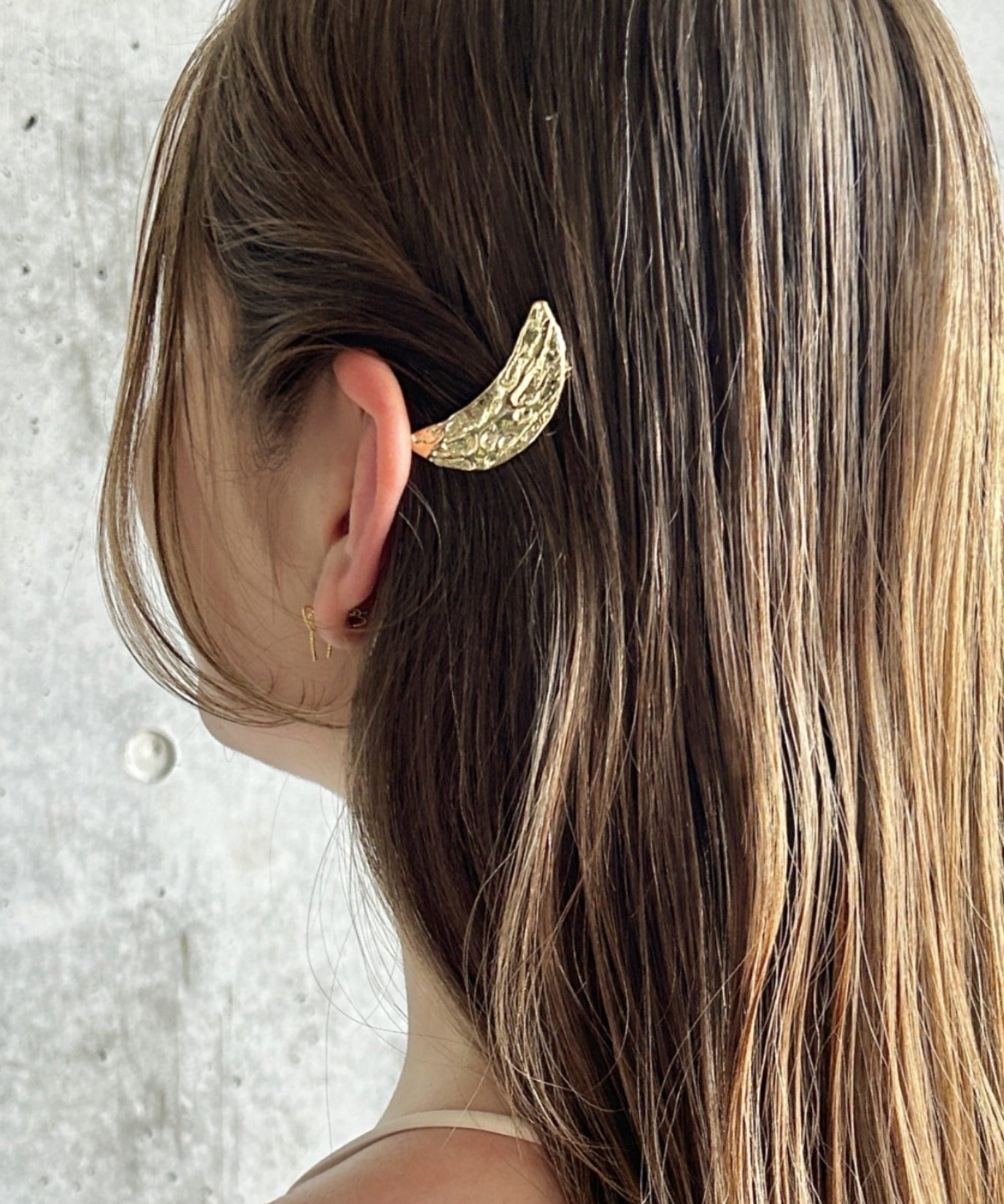 ciite' シーテ バレッタ/ヘアクリップ クレセントムーン デザインクリップ ゴールド FREE