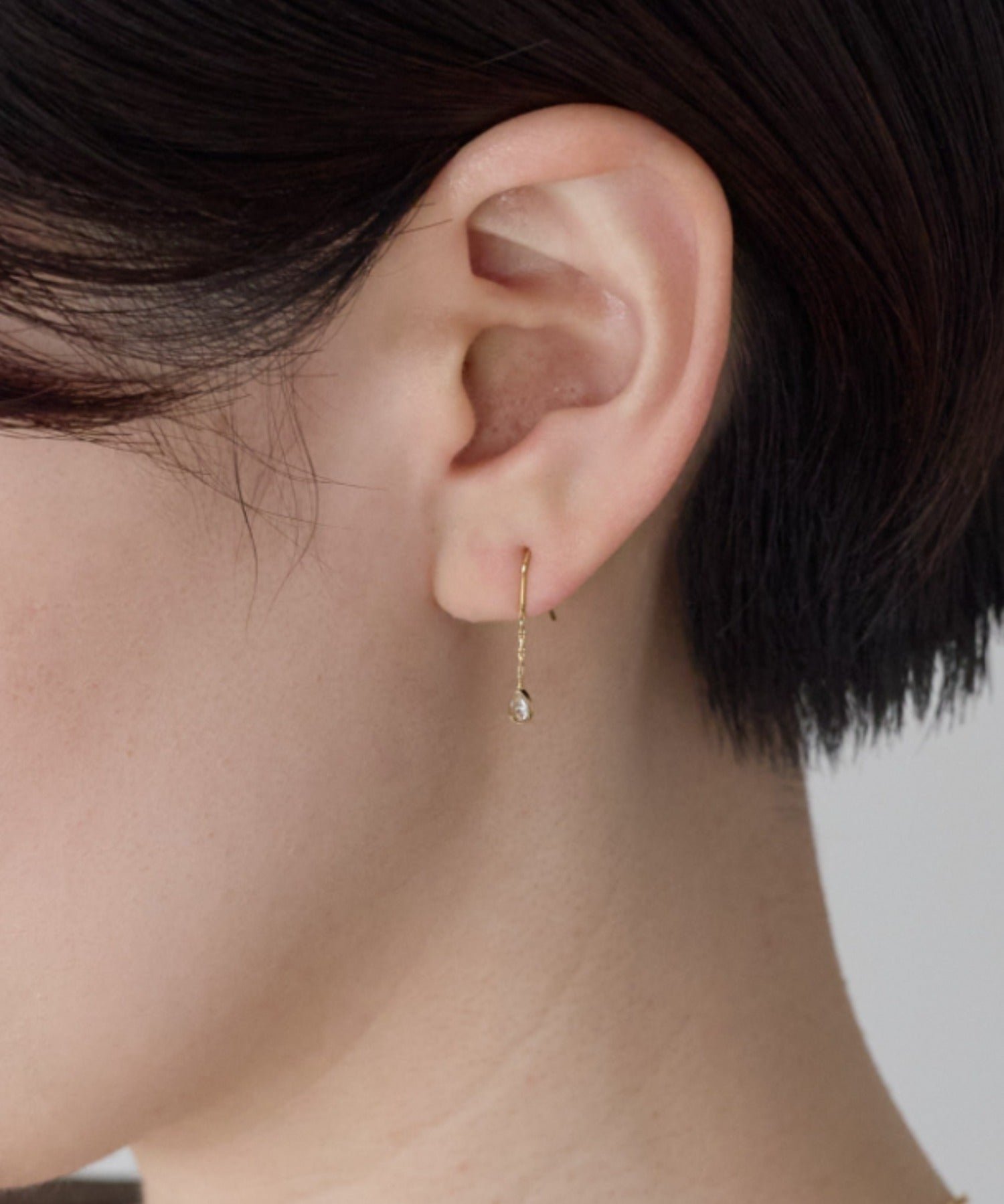ciite' シーテ ピアス（両耳用） 【金属アレルギー対応】シズクデザインピアス（両耳用） サージカルステンレス ゴールド FREE