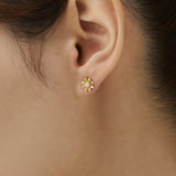 ciite' シーテ ピアス（両耳用） 【 金属アレルギー対応 】 ミニフラワー パールピアス サージカルステンレス（両耳用） ゴールド FREE