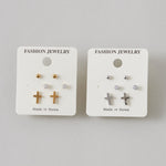 ciite' シーテ ピアス（両耳用） 【 金属アレルギー対応 】 3set pierce / ピアス3セット サージカルステンレス 316L (両耳用) ゴールド FREE