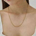 ciite' シーテ ネックレス 【 金属アレルギー対応 】グリッターチェーンネックレス サージカルステンレス ゴールド FREE