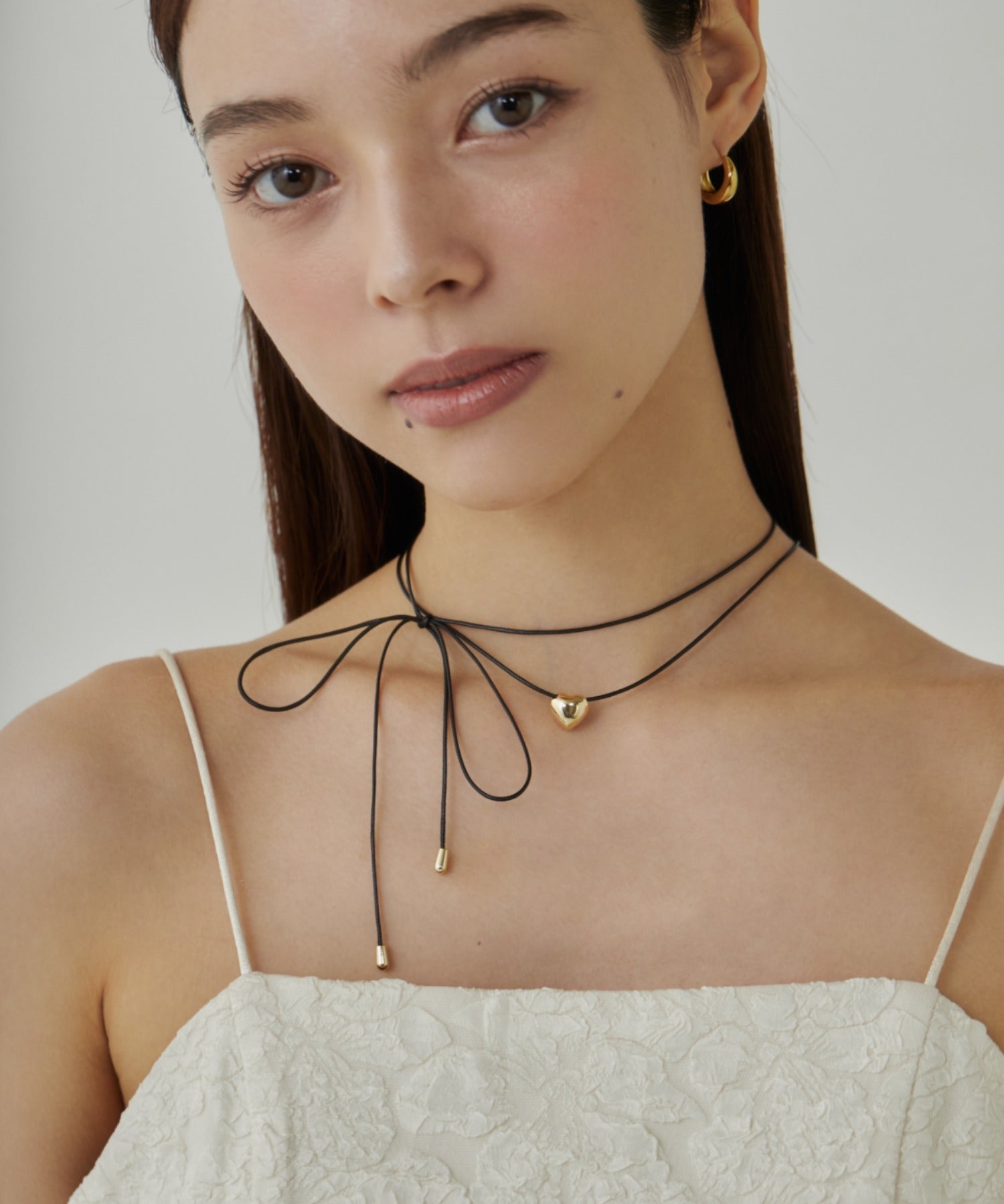 ciite' シーテ ネックレス メタルハートトップ コードチョーカー / ネックレス ゴールド FREE