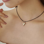 ciite' シーテ ネックレス メタルハートトップ コードチョーカー / ネックレス ゴールド FREE