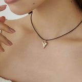 ciite' シーテ ネックレス メタルハートトップ コードチョーカー / ネックレス ゴールド FREE